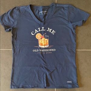 Life is Good Blue Graphic T-Shirt